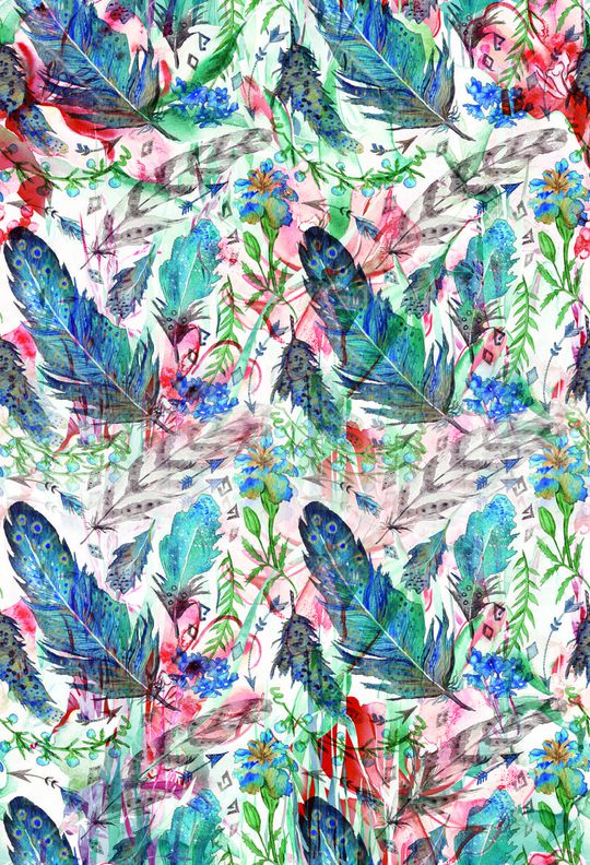 花鸟印花华亿平台图片