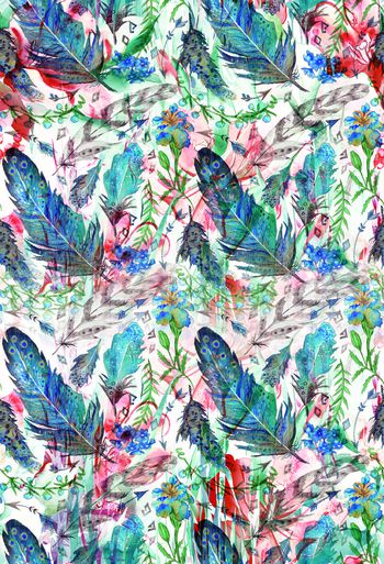 花鸟印花华亿平台图片