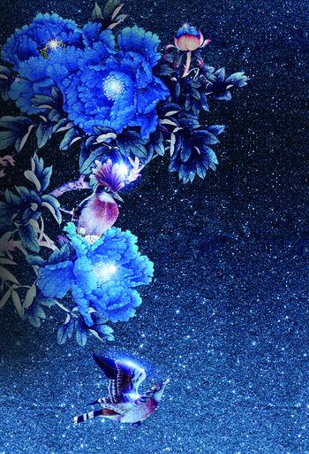 花鸟印花华亿平台图片