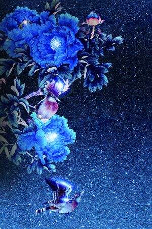 花鸟印花华亿平台图片