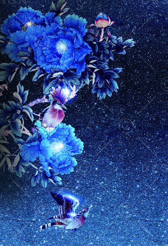 花鸟印花华亿平台图片