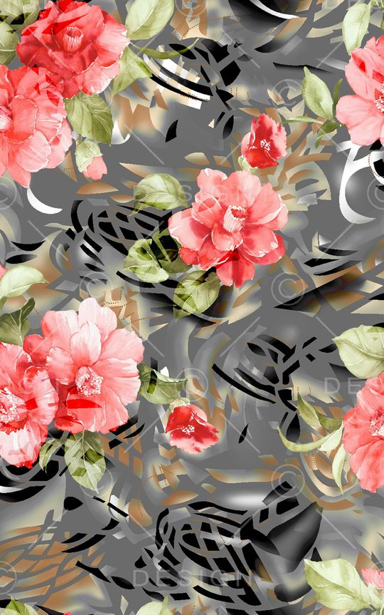 牡丹印花华亿平台图片