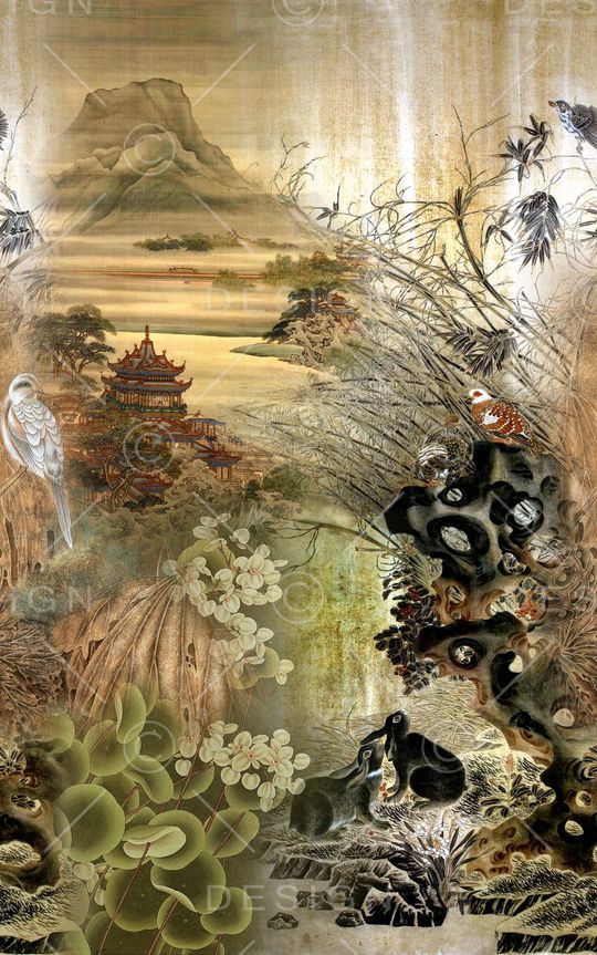 中国风印花华亿平台图片