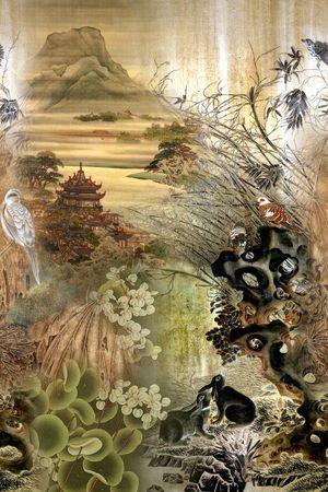 中国风印花华亿平台图片