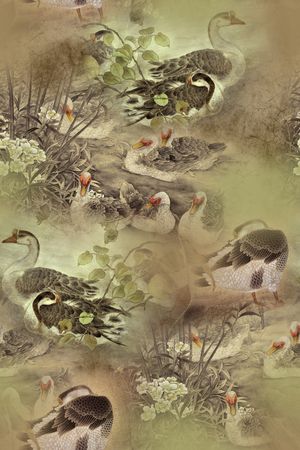 中国风印花华亿平台图片