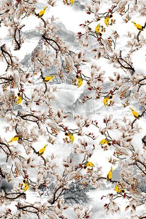 中国风印花华亿平台图片