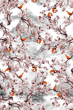 中国风印花华亿平台图片