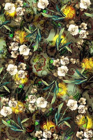 花卉印花华亿平台图片