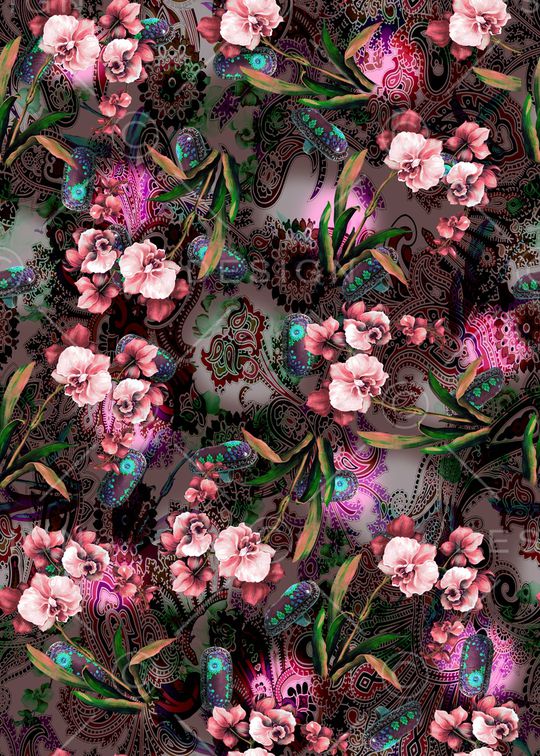 花卉印花华亿平台图片