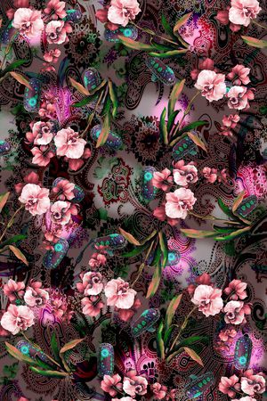 花卉印花华亿平台图片