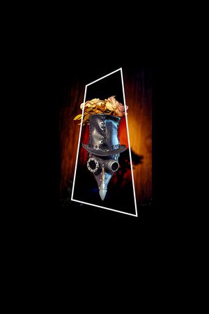 抽象手绘几何花卉数码印花印花华亿平台图片