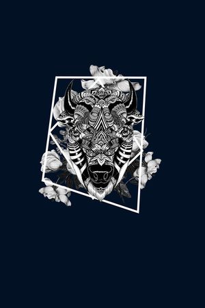 抽象手绘动物几何花卉数码印花印花华亿平台图片