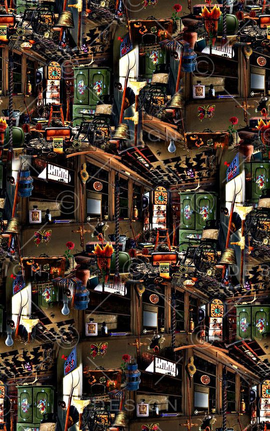 抽象手绘游戏家庭房子数码印花印花华亿平台图片