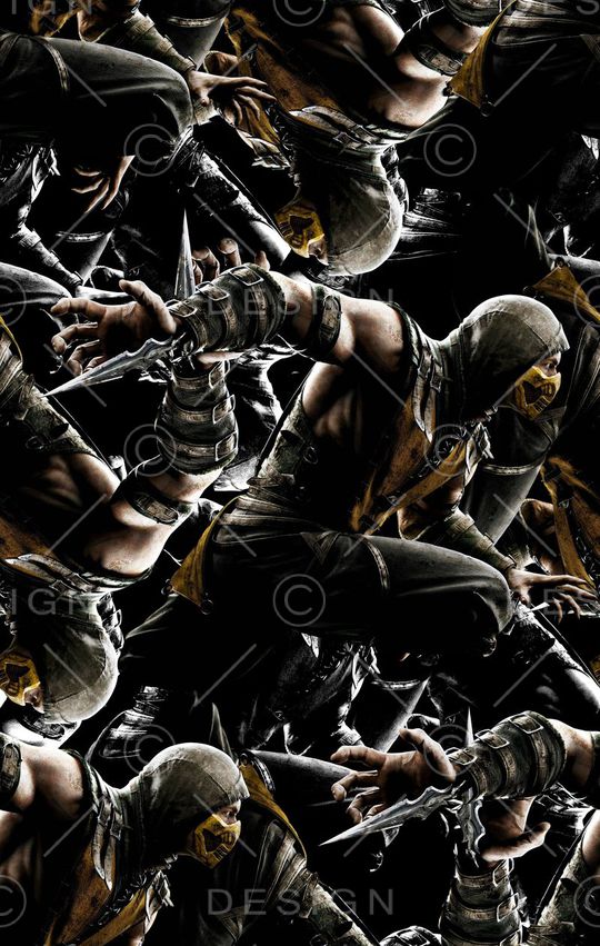 抽象手绘游戏人物剑数码印花印花华亿平台图片