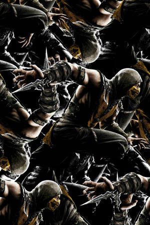 抽象手绘游戏人物剑数码印花印花华亿平台图片