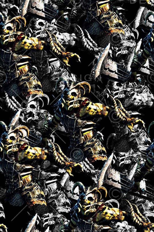 抽象手绘游戏人物剑数码印花印花华亿平台图片