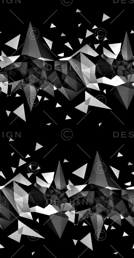 几何3D三角形印花华亿平台图片