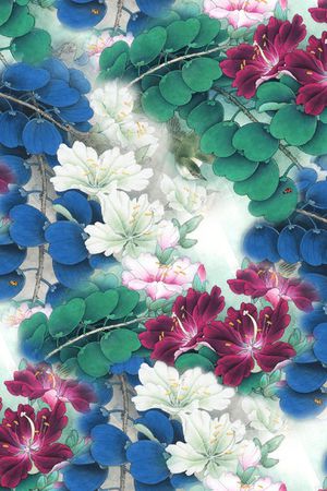 中国风印花华亿平台图片