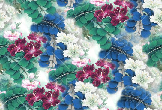 中国风印花华亿平台图片