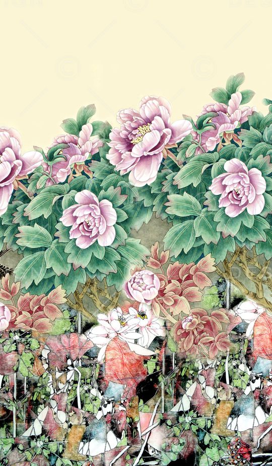 中国风印花华亿平台图片