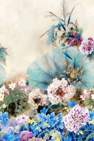 中国风印花华亿平台图片