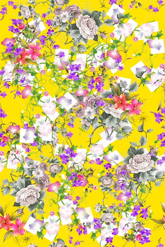 花卉印花华亿平台图片