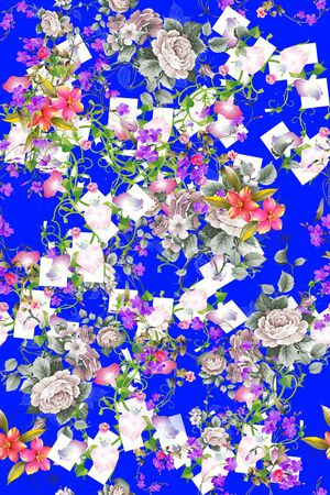 花卉印花华亿平台图片