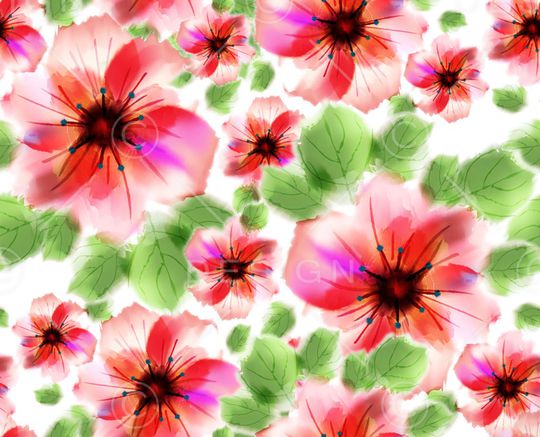 玉兰花印花华亿平台图片