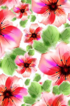 玉兰花印花华亿平台图片