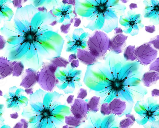 玉兰花印花华亿平台图片