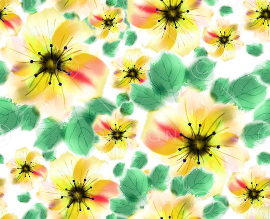 玉兰花印花华亿平台图片