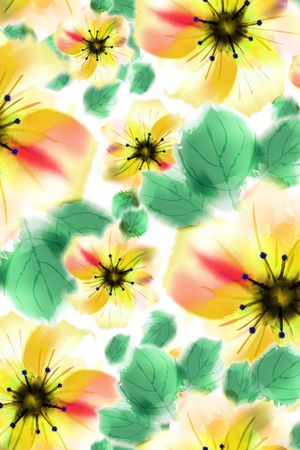 玉兰花印花华亿平台图片