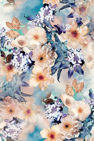 花卉印花华亿平台图片