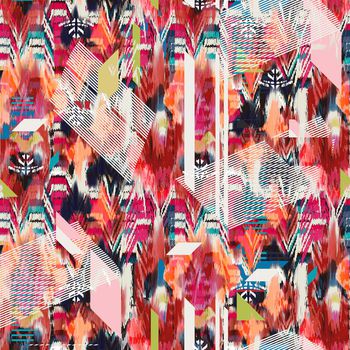 不规则几何印花华亿平台图片