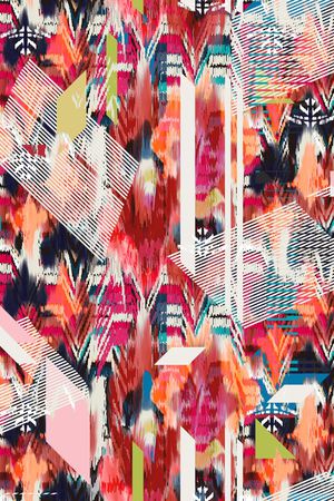 不规则几何印花华亿平台图片