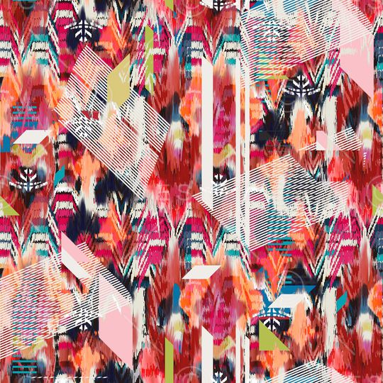 不规则几何印花华亿平台图片