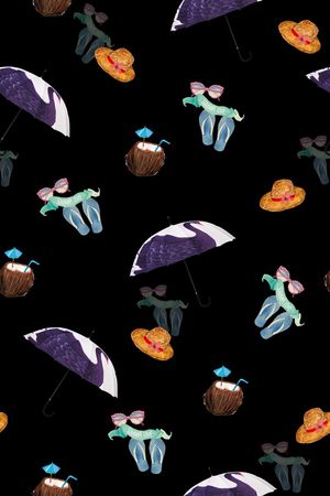 夏日沙滩印花华亿平台图片