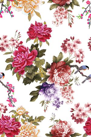 花朵印花华亿平台图片