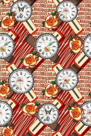 玫瑰花卉印花华亿平台图片