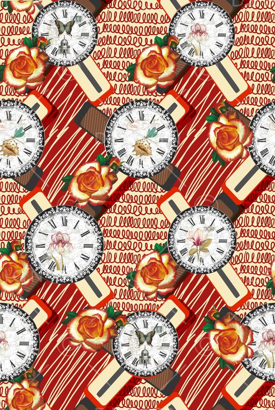 玫瑰花卉印花华亿平台图片