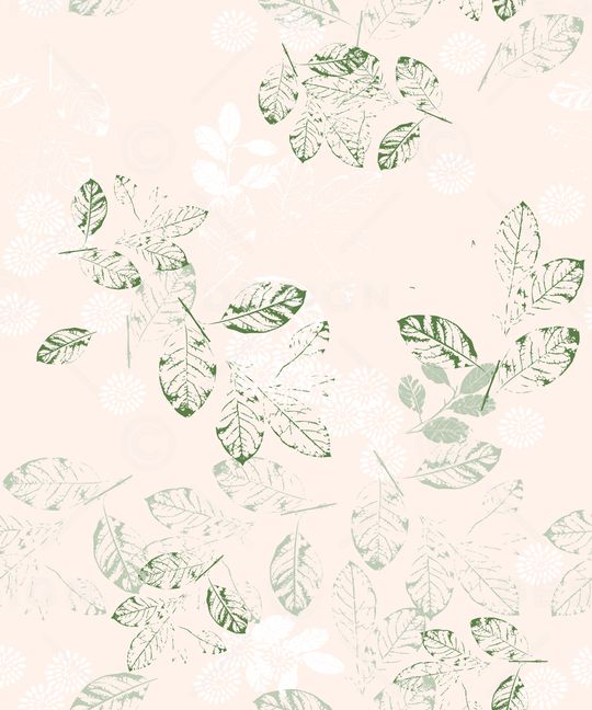 树叶印花华亿平台图片