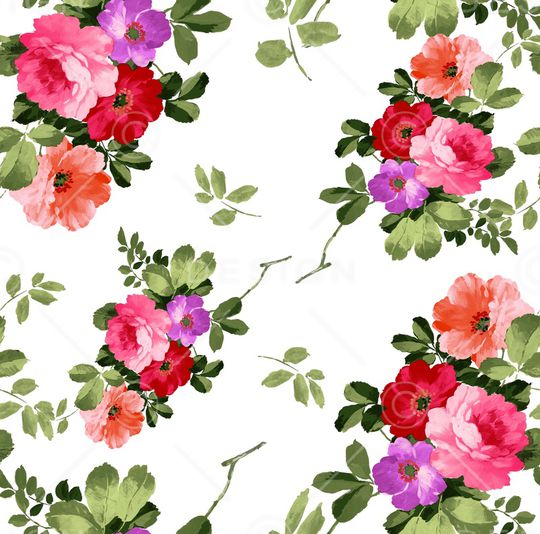 绣球花印花华亿平台图片