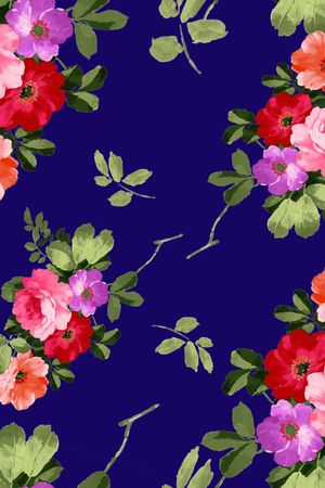 花卉印花华亿平台图片