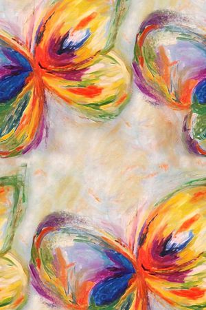 水彩蝴蝶印花华亿平台图片