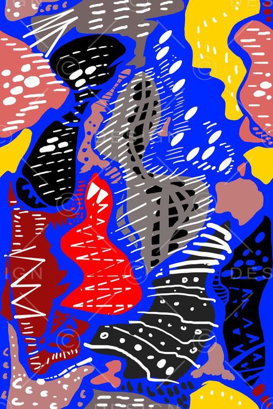 不规则几何印花华亿平台图片