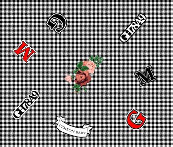 格子印花华亿平台图片