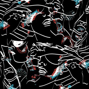 线条印花华亿平台图片