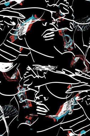 线条印花华亿平台图片