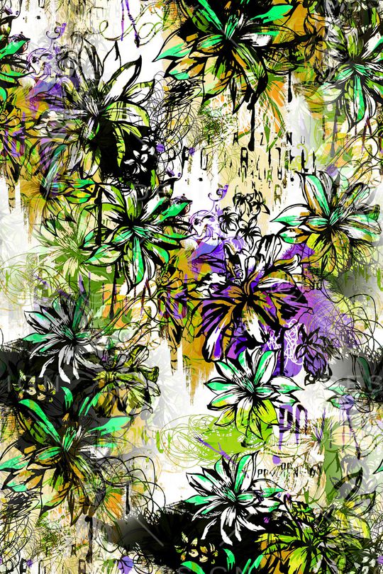 花卉印花华亿平台图片