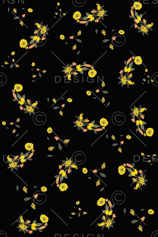 花卉印花华亿平台图片